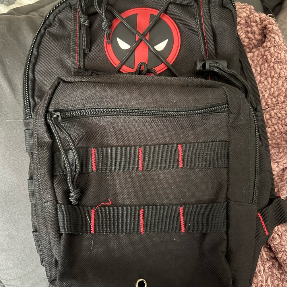 Black and Red Deadpool Backpack